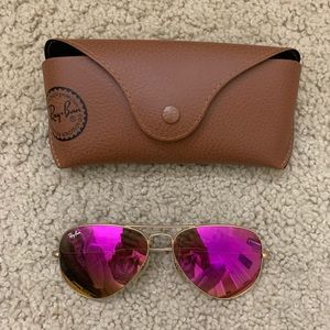 Rayban pink aviator sunglasses